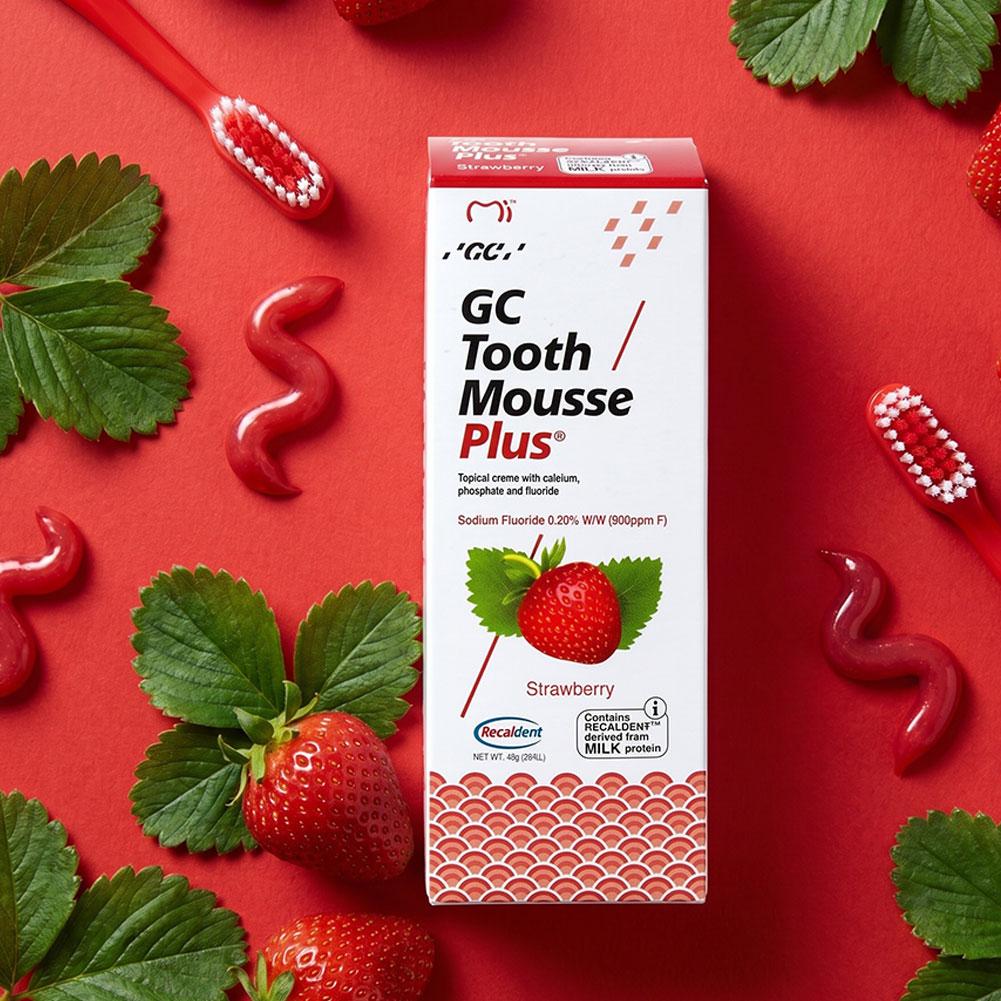 Remineralizing Toothpaste - Remineraliserende Plus Tandmousse Aardbei-Munt Smaak Emaille