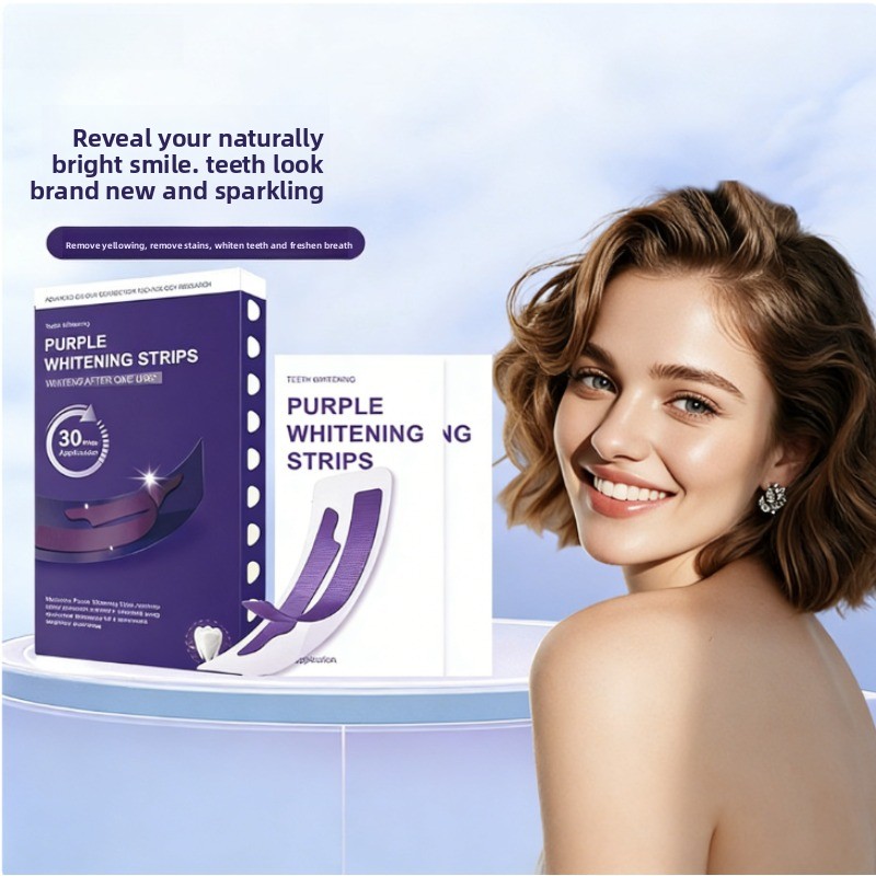 V34 Paarse Glowende Droge Tand - Teeth Whitening Strips recensie en prijs