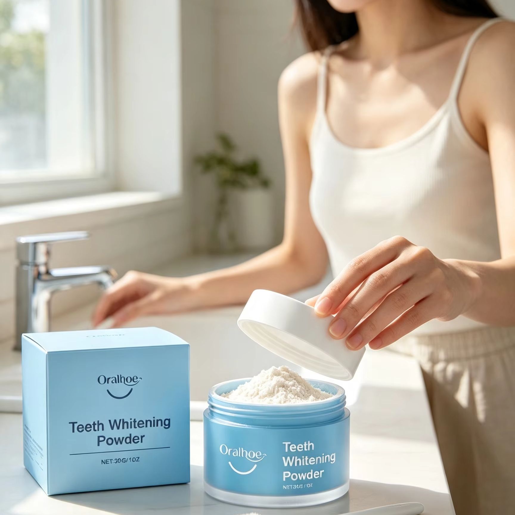 Oralhoe Tandpoeder voor het Po - Teeth Whitening Singapore recensie en prijs